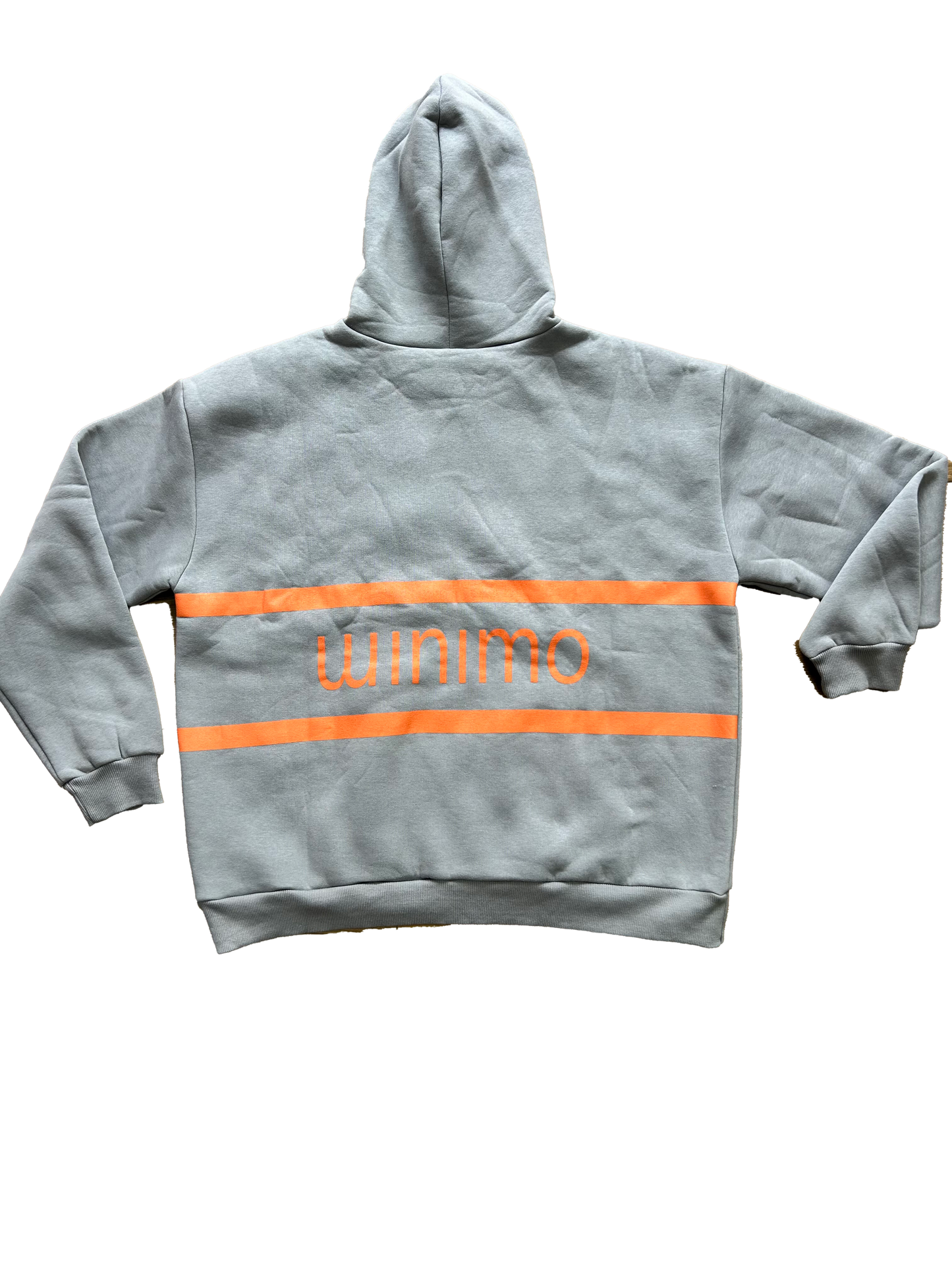 Tuta grigia con dettagli arancio