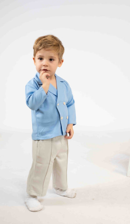 completo classico azzurro e ghiaccio per neonato