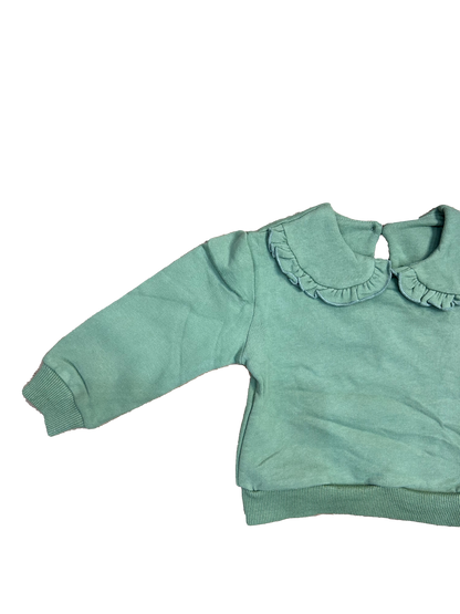 Felpa bon ton verde salvia