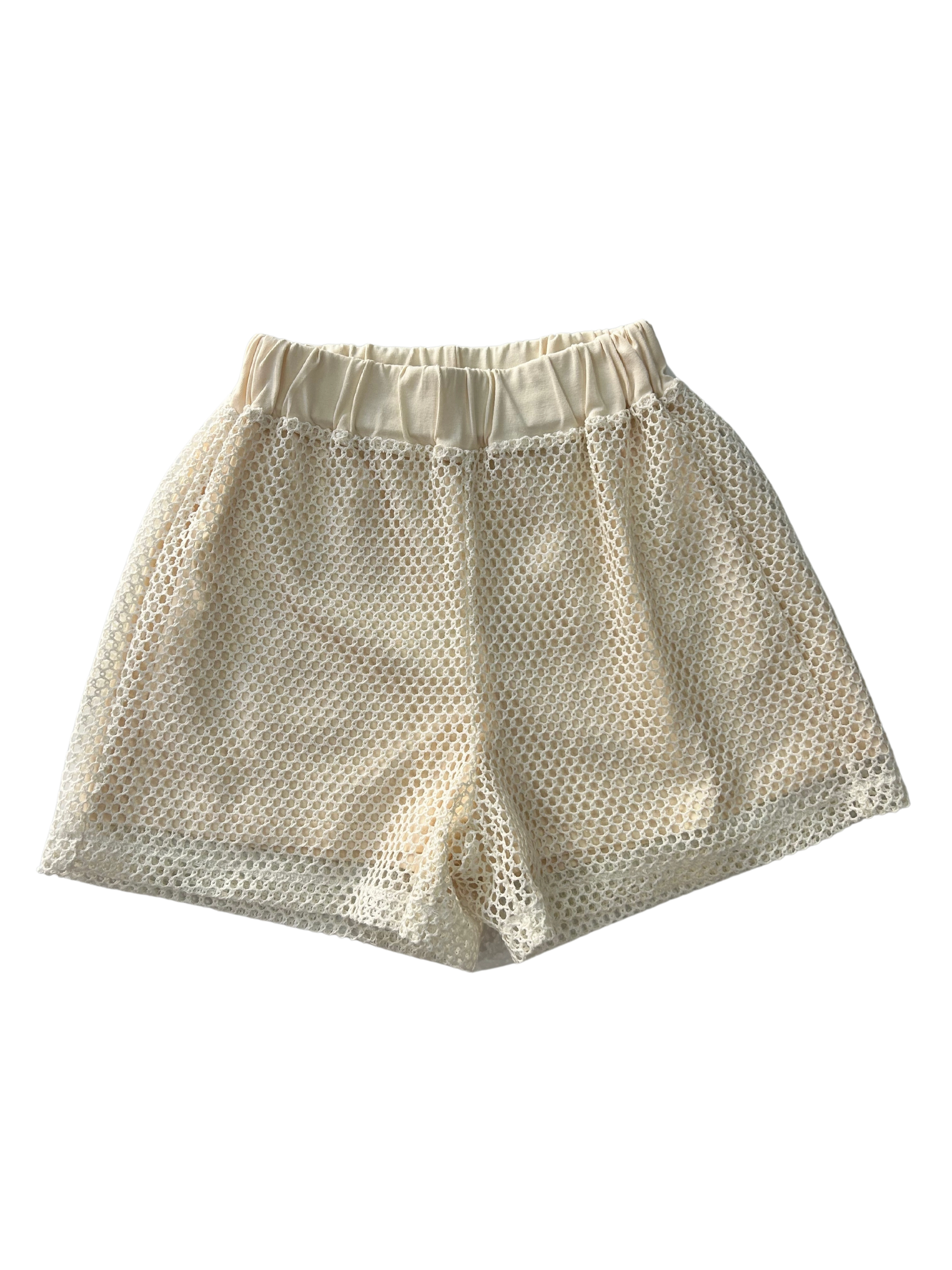 pantaloncino in cotone a rete per bambina e ragazza sportivo fresco e comodo 