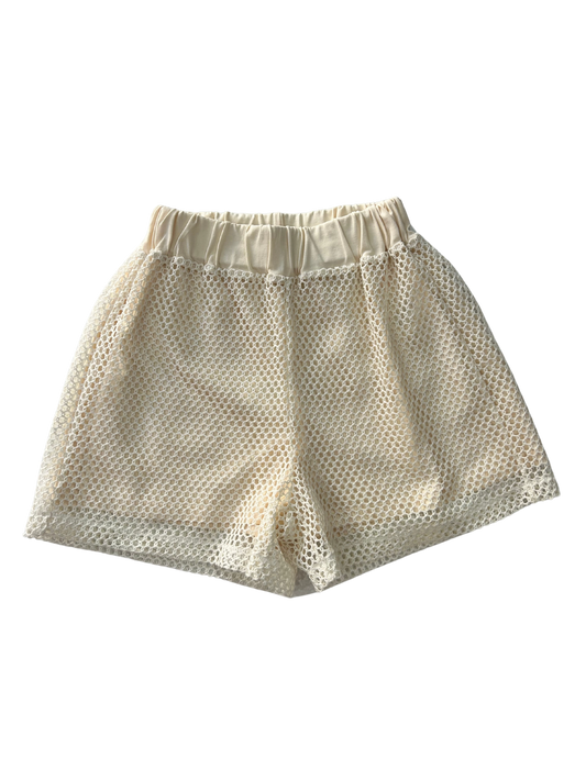 pantaloncino in cotone a rete per bambina e ragazza sportivo fresco e comodo 