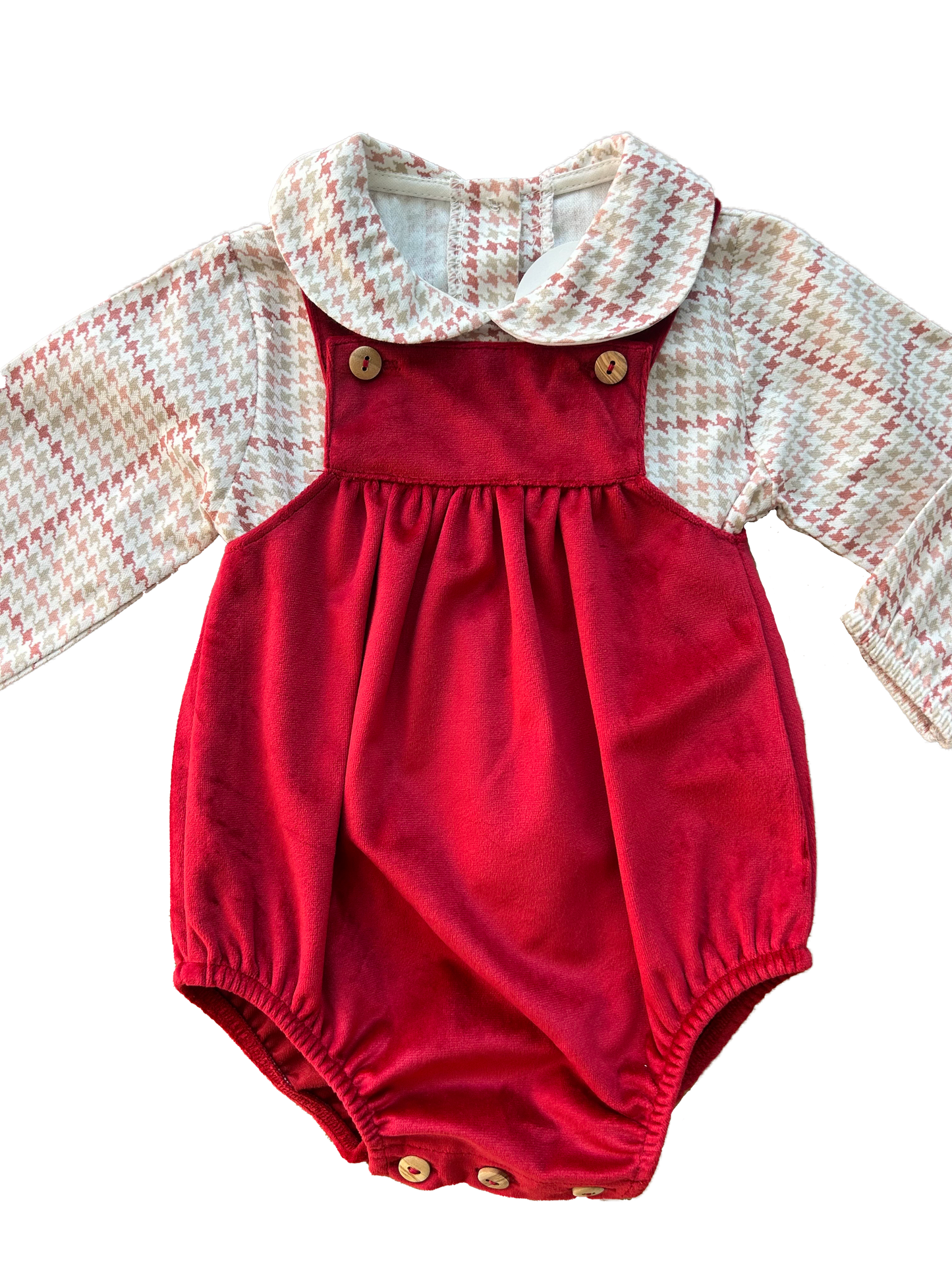 Pagliaccetto in velluto e camicina