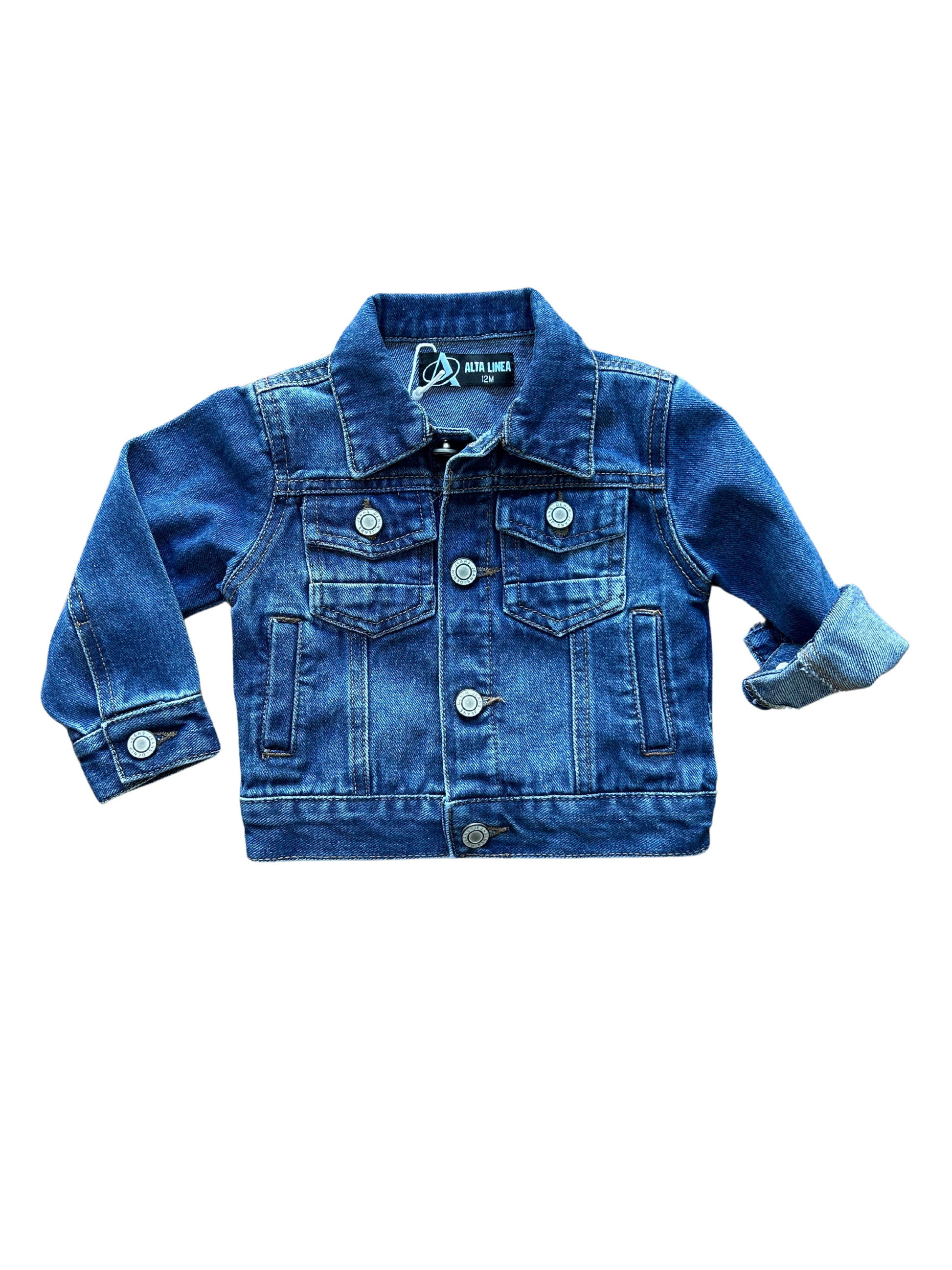 giacca in jeans per neonata lavaggio medio
