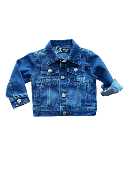 giacca in jeans per neonata lavaggio medio