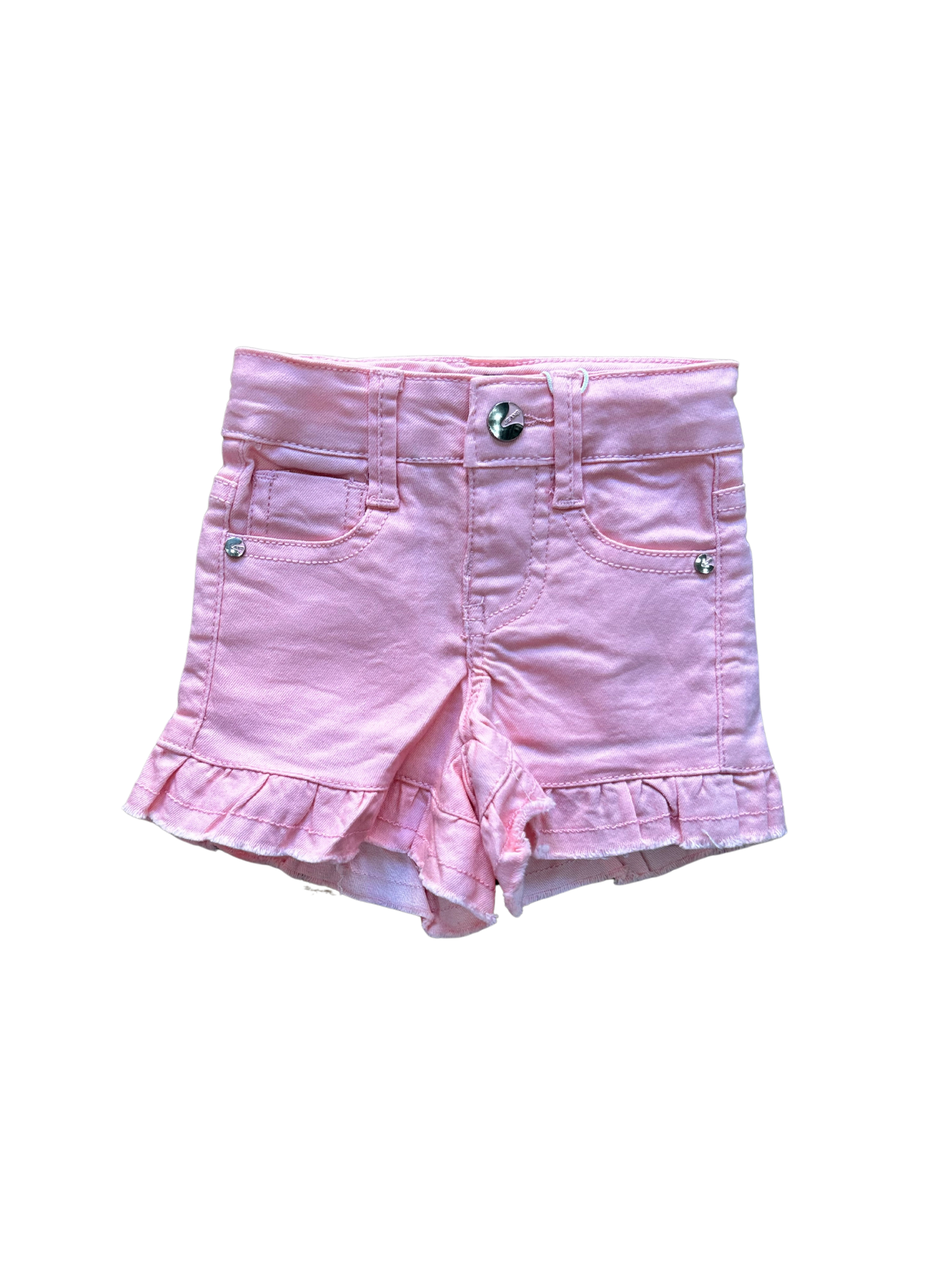 pantaloncino neonata rosa con rouches finale