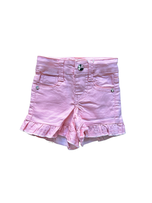 pantaloncino neonata rosa con rouches finale