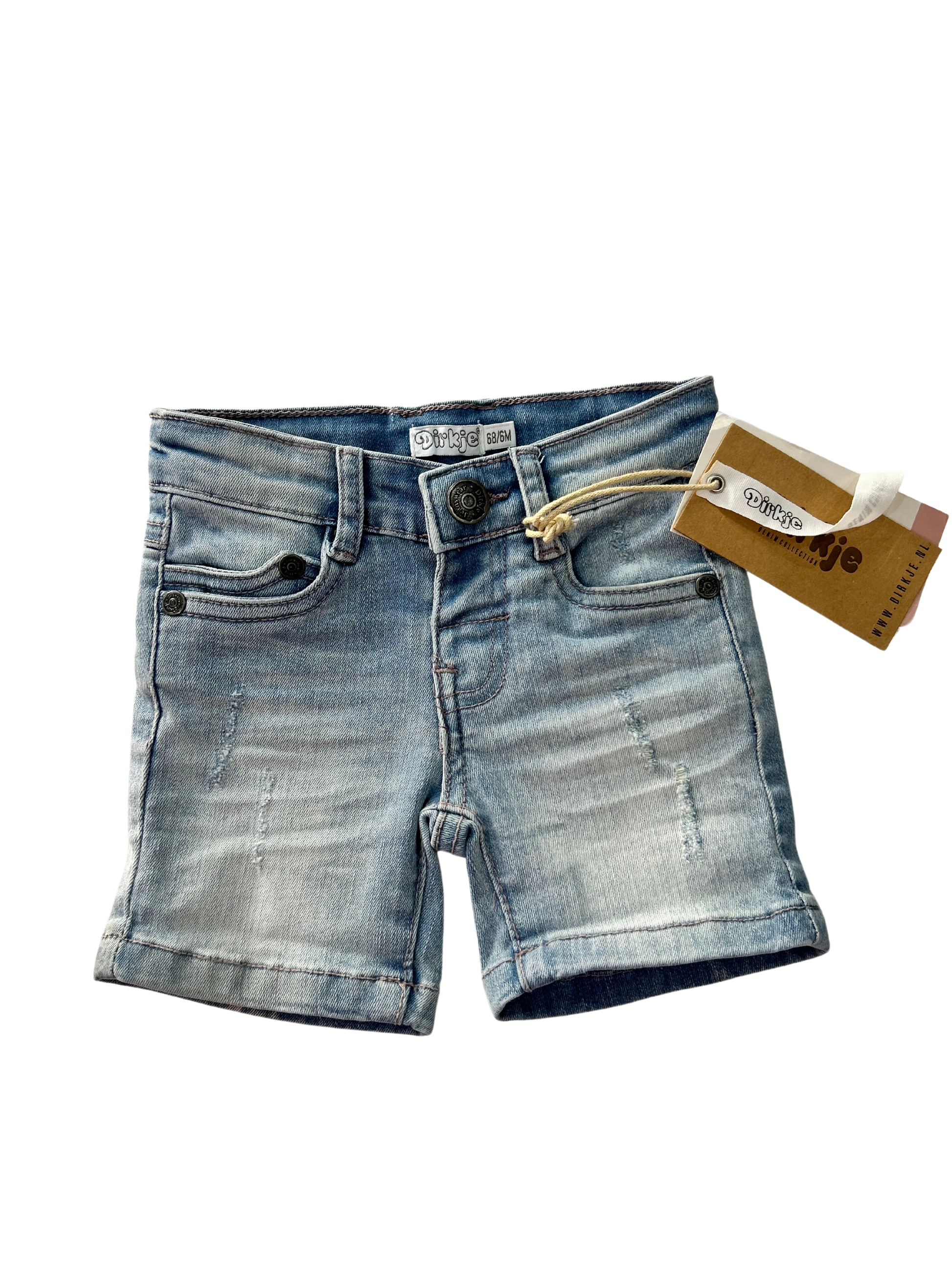 bermuda dirkje in jeans lavaggio chiaro da neonato in sconto