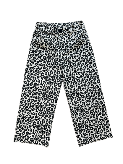 Pantalone palazzo con fantasia animalier per bambina in saldo