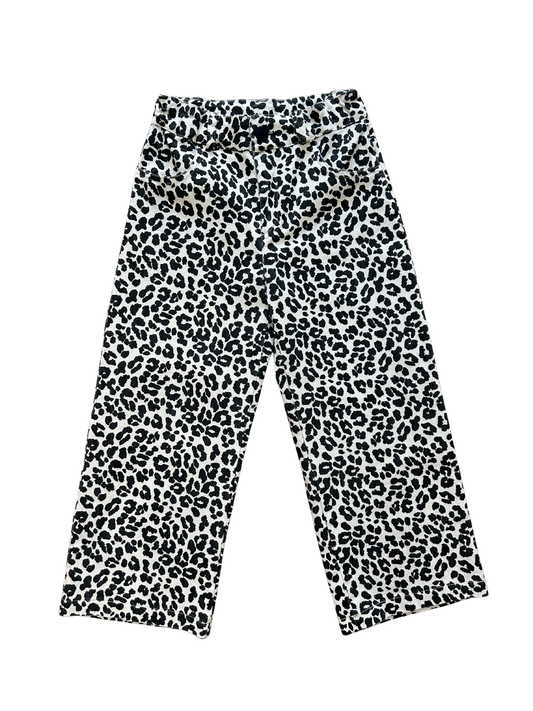 Pantalone palazzo con fantasia animalier per bambina in saldo