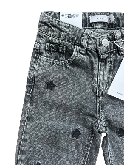 Jeans con ricami stelline