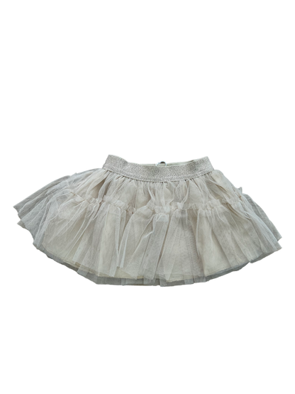 gonna in tulle beige oro per neonata e bambina