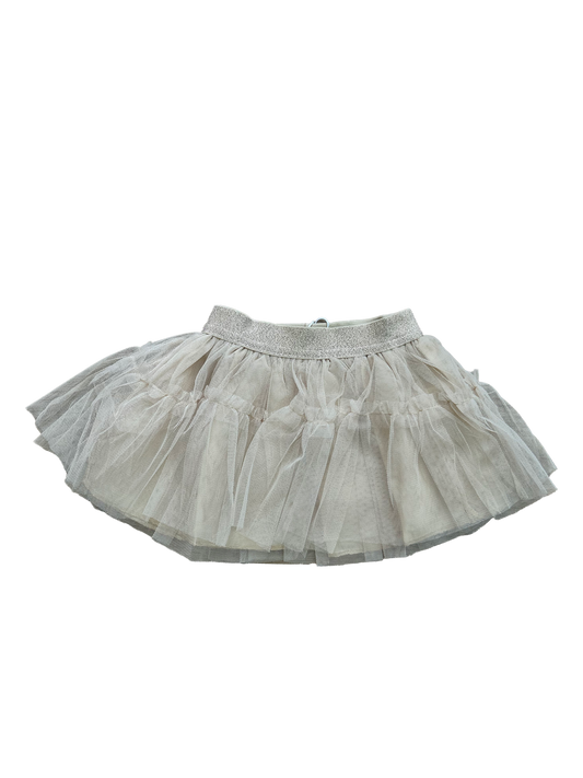 gonna in tulle beige oro per neonata e bambina