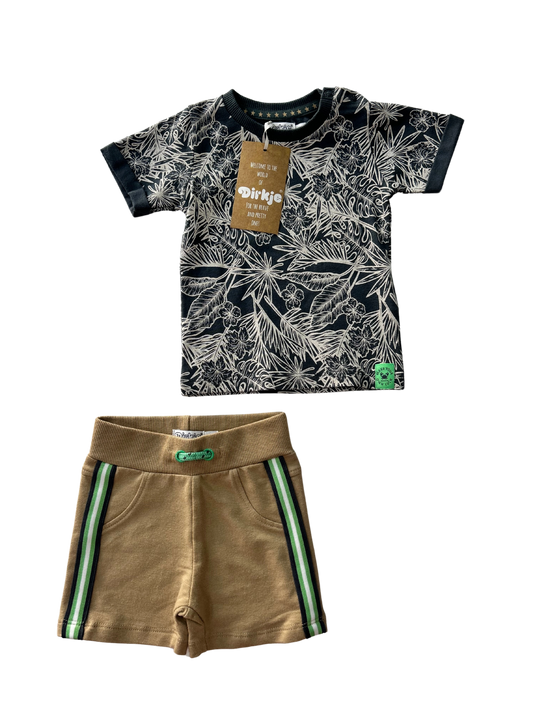 set dirkje sportivo e fresco con t-shirt e bermuda in saldo