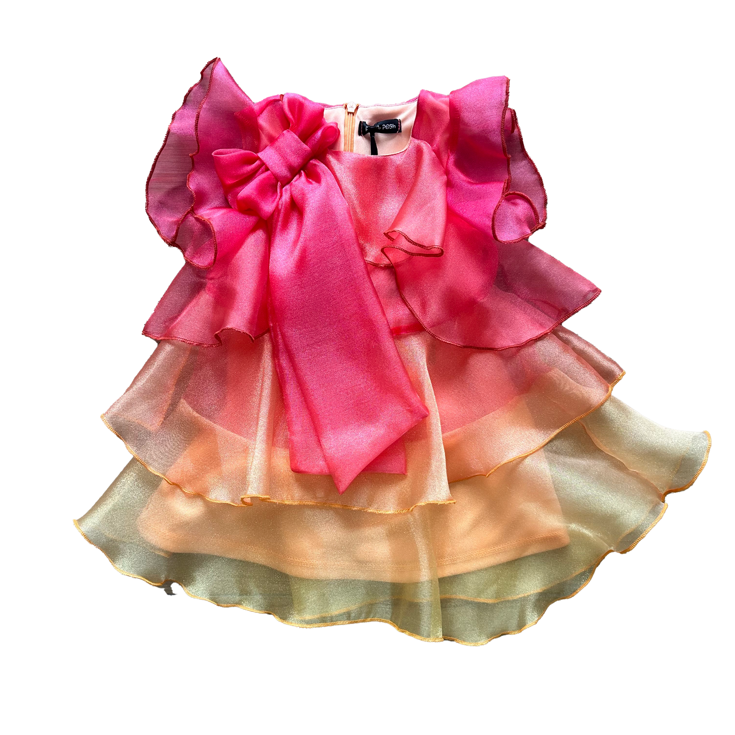 Abito multicolor in tulle