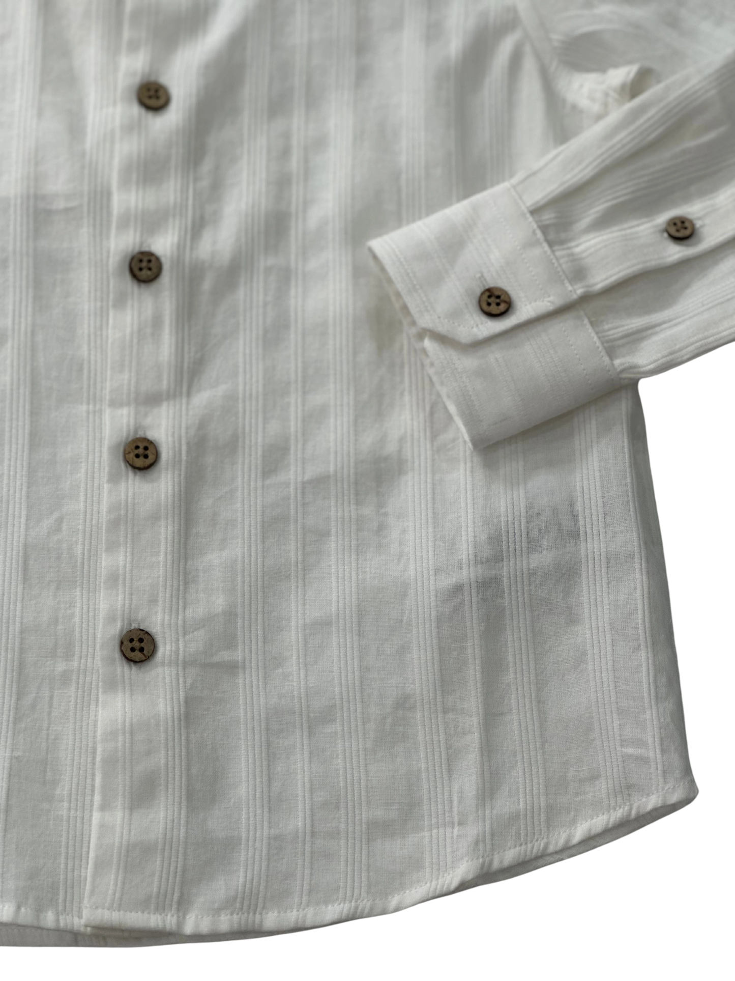 Camicia bianca con colletto coreano