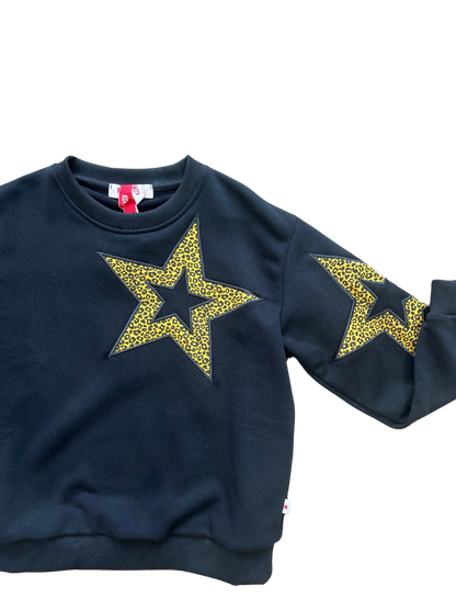 Felpa nera in cotone