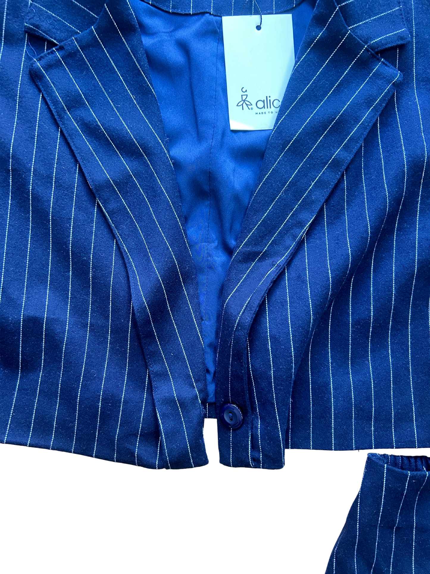 Completo panciotto e gonna gessato