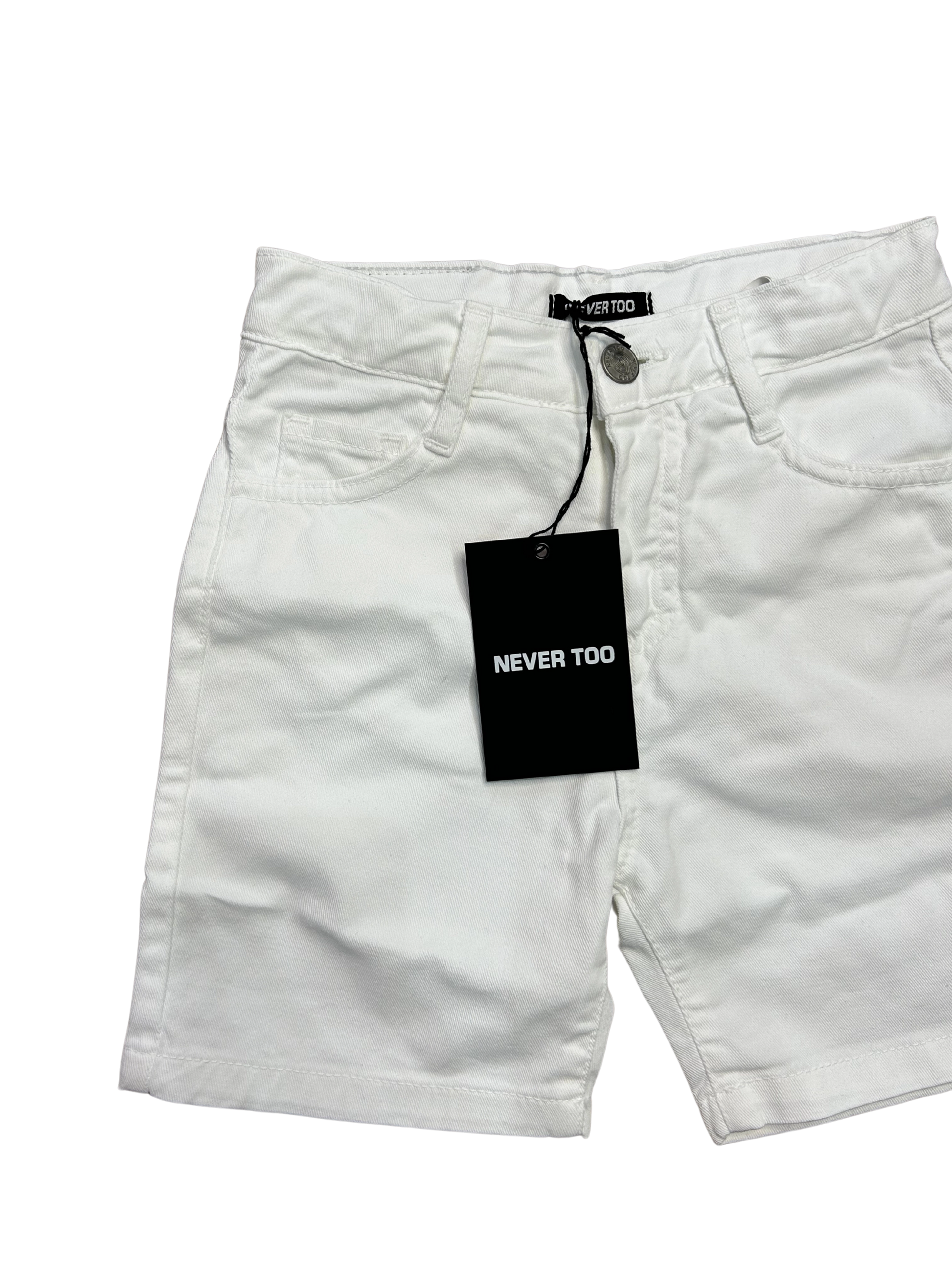 bermuda jeans bianco per bambino