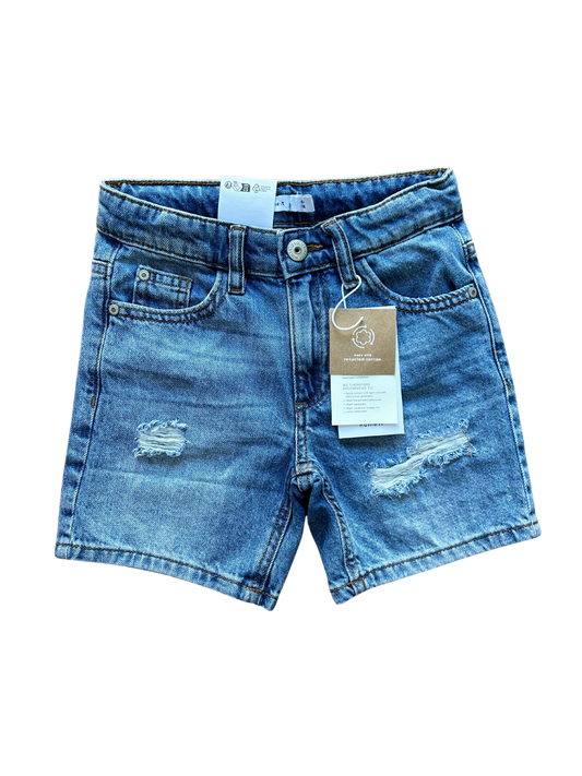 bermuda name it di jeans lavaggio chiaro per bambino con rotture fino a 14 anni