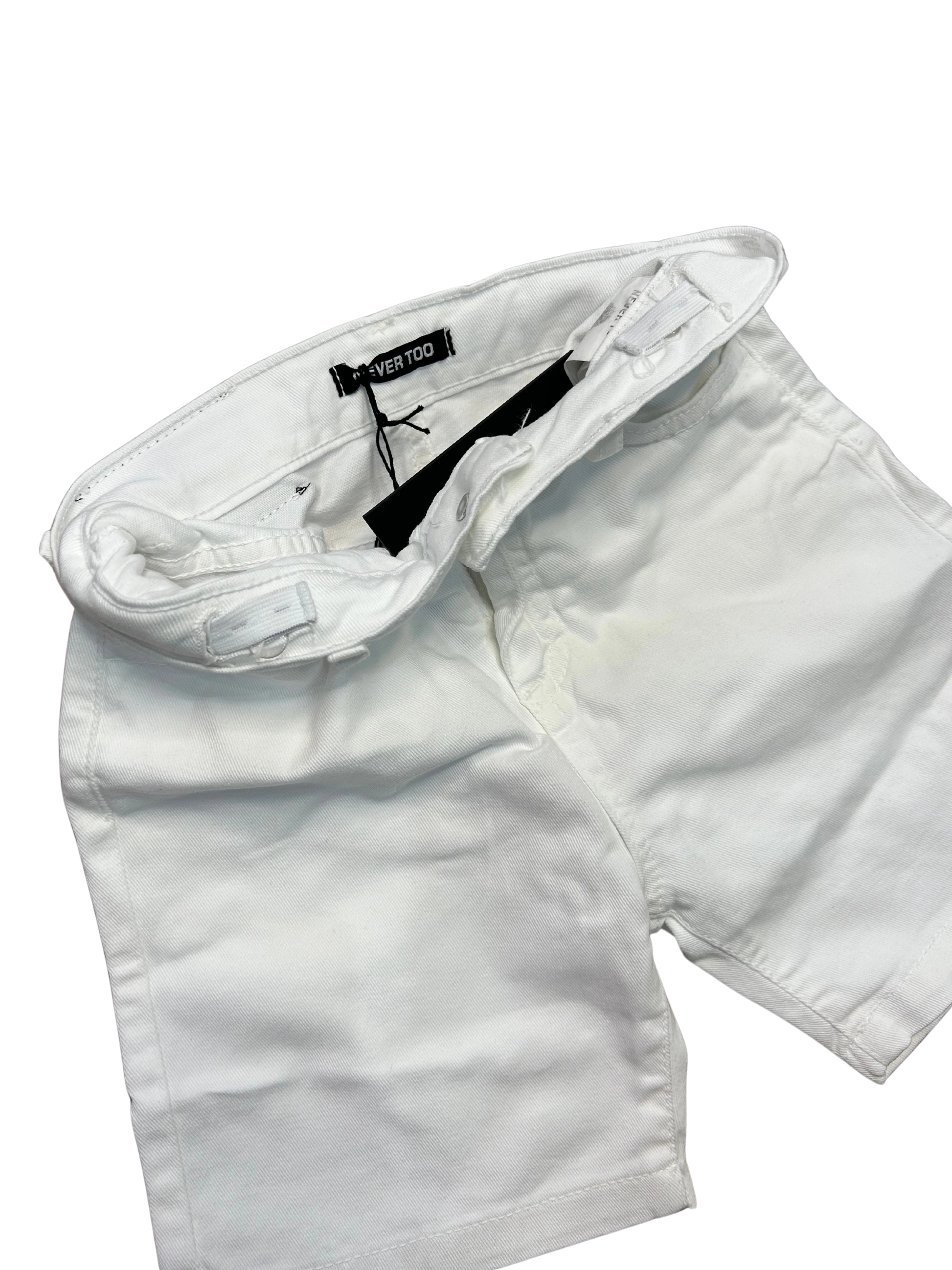 bermuda bianco never too per bambino