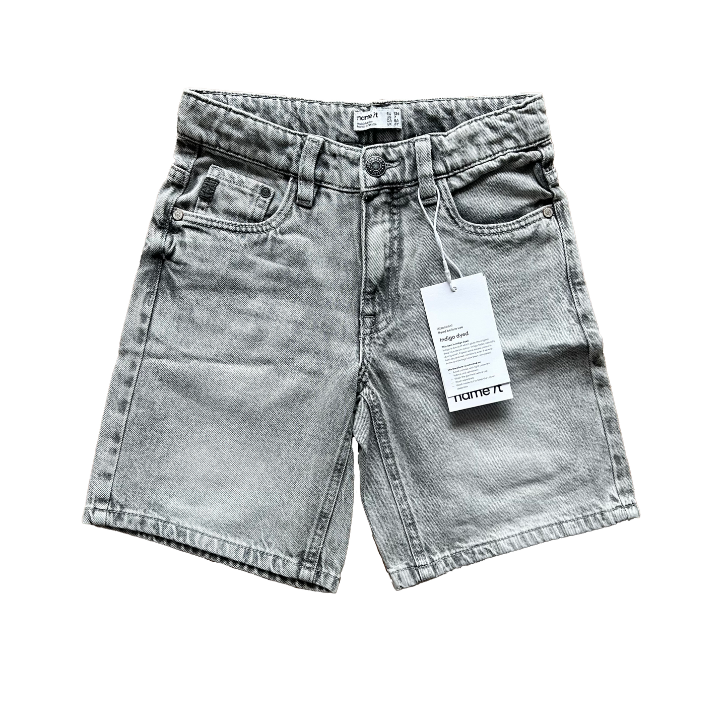 Bermuda jeans grigio chiaro