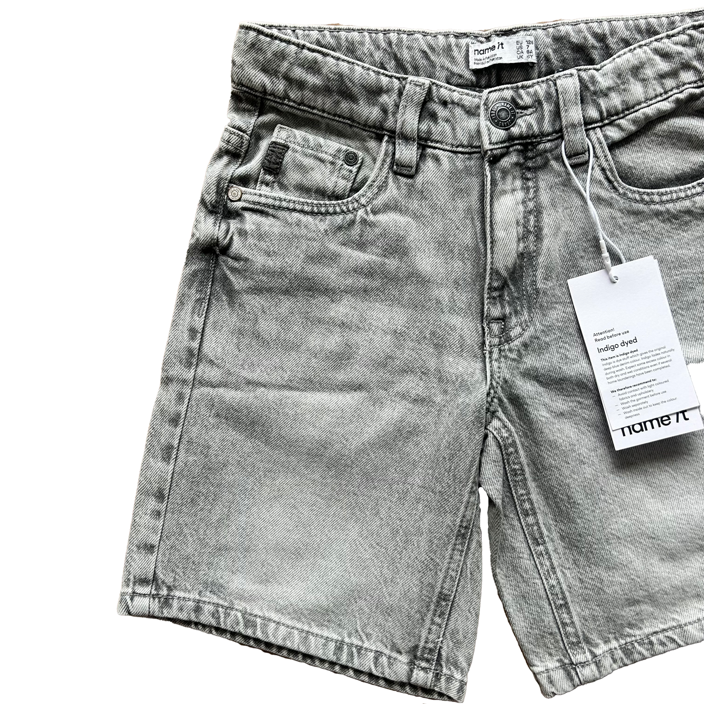 Bermuda jeans grigio chiaro