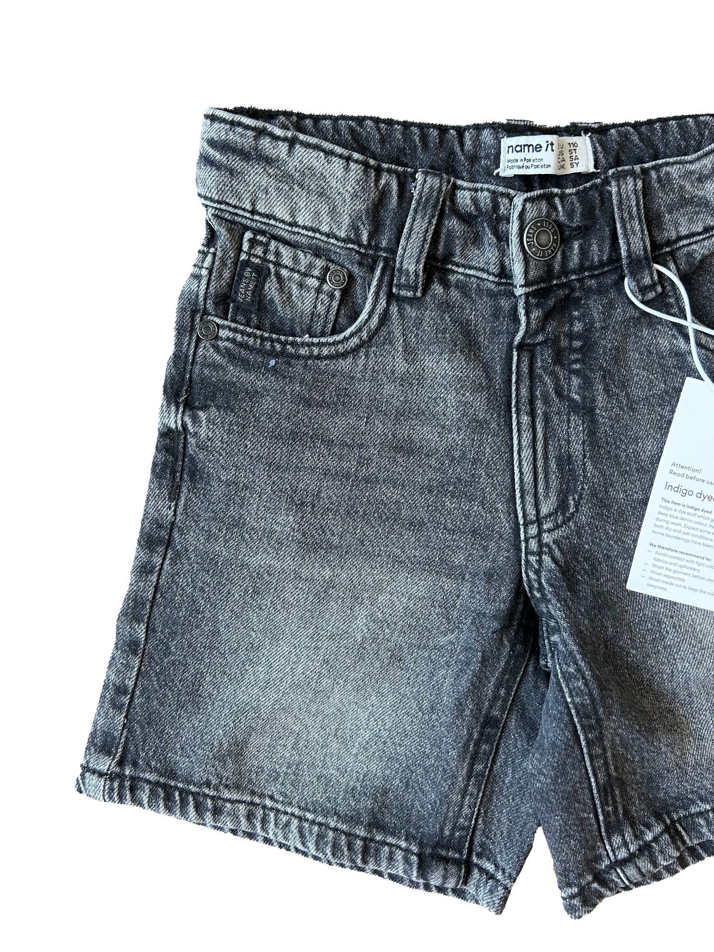 Bermuda jeans grigio scuro