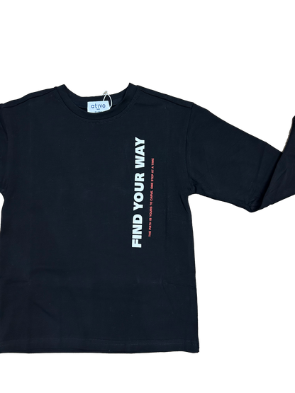 Shirt nera stampa fronte/retro