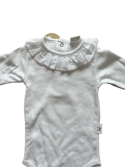 Body con colletto e ricamo