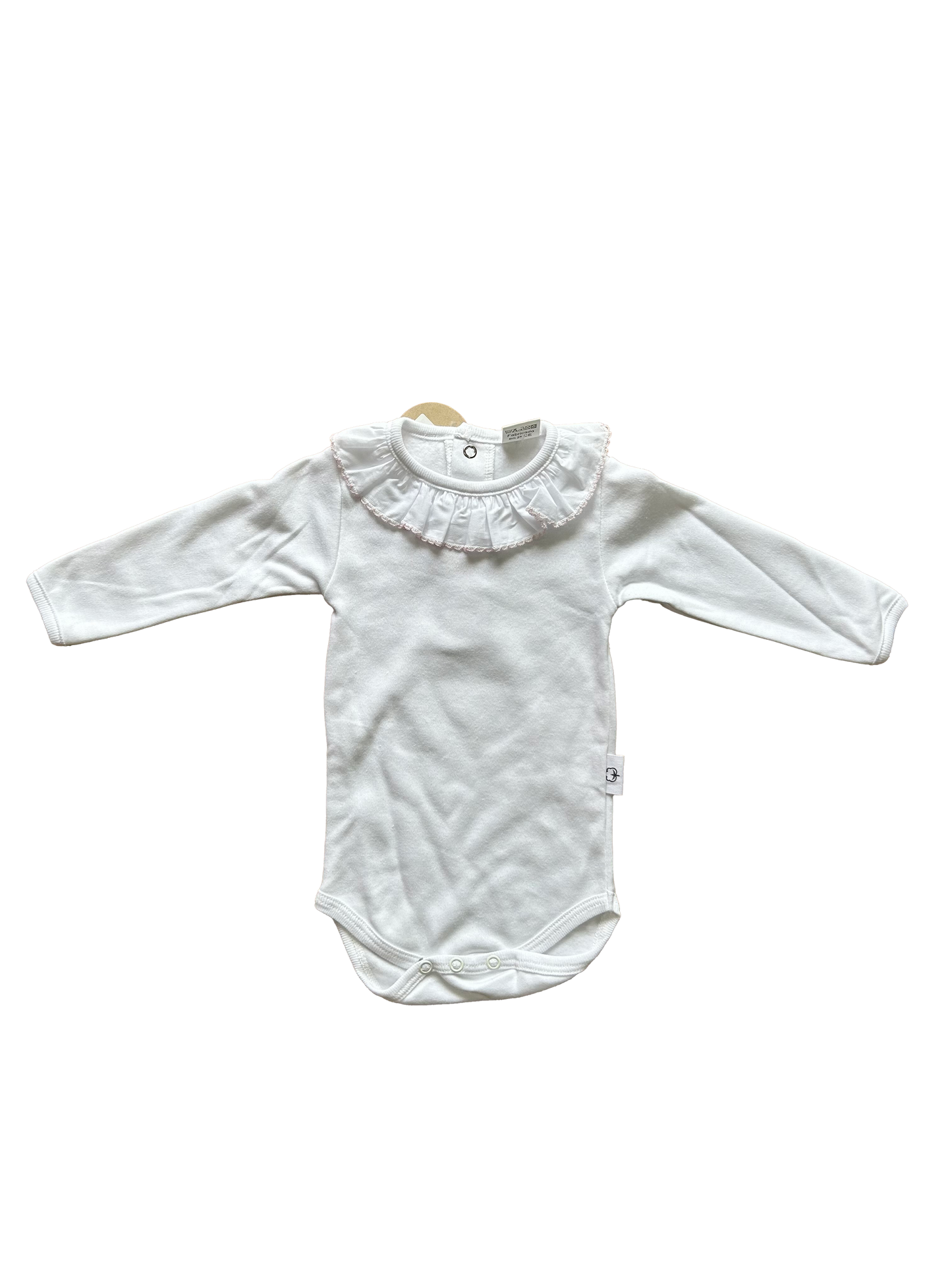Body con colletto e ricamo