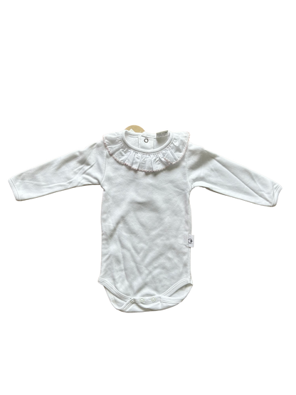 Body con colletto e ricamo