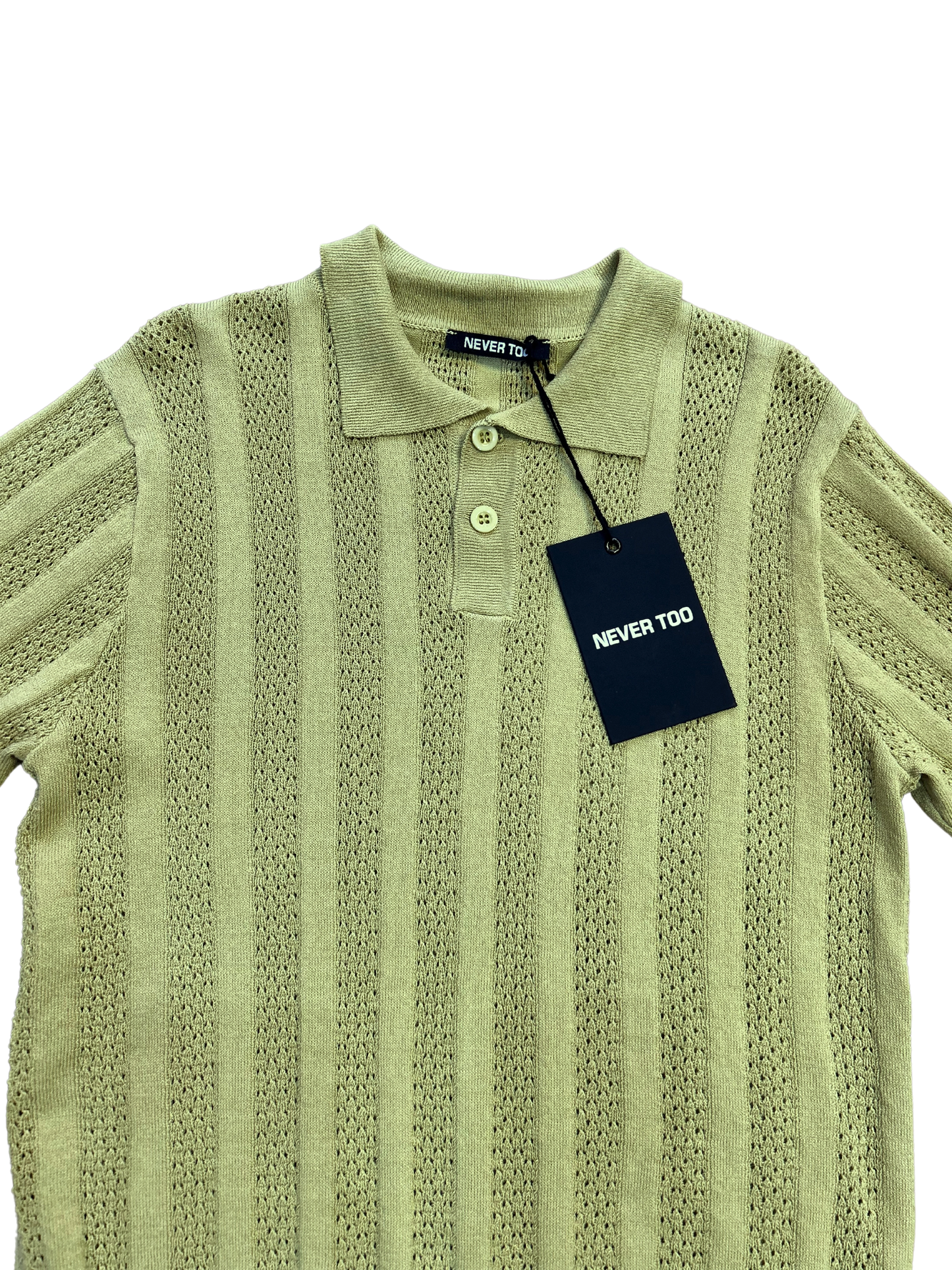 Polo in filo verde oliva