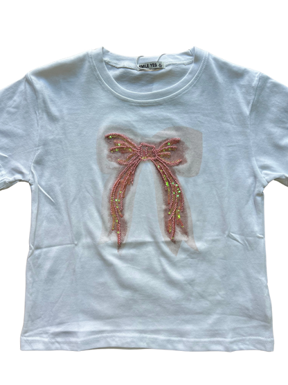 T-shirt fiocco bianca