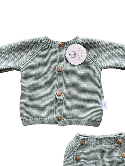 Completo in maglia verde