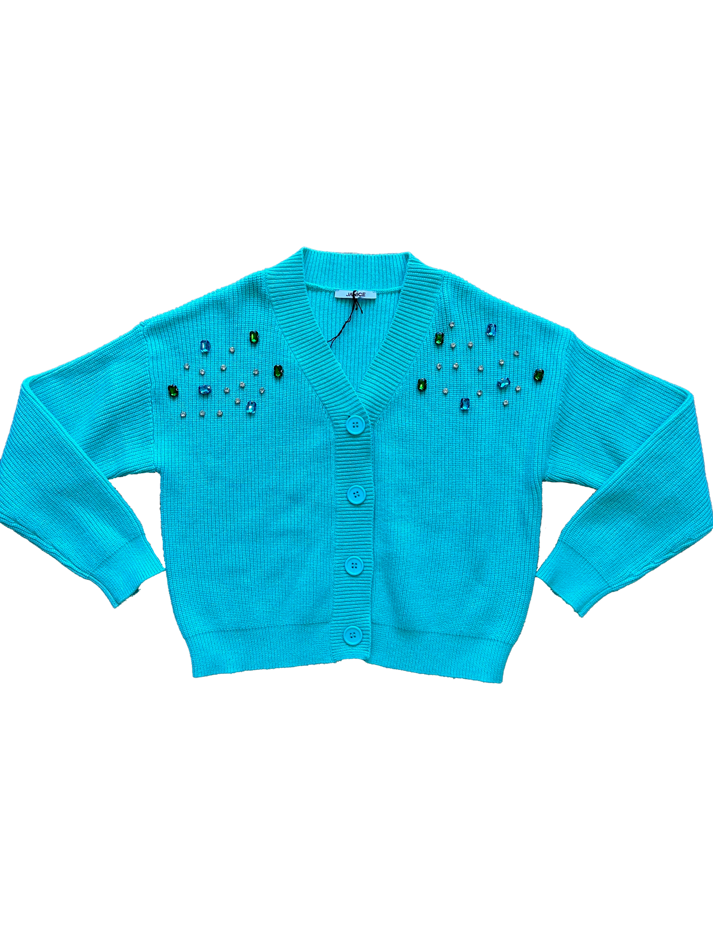 Cardigan verde acqua