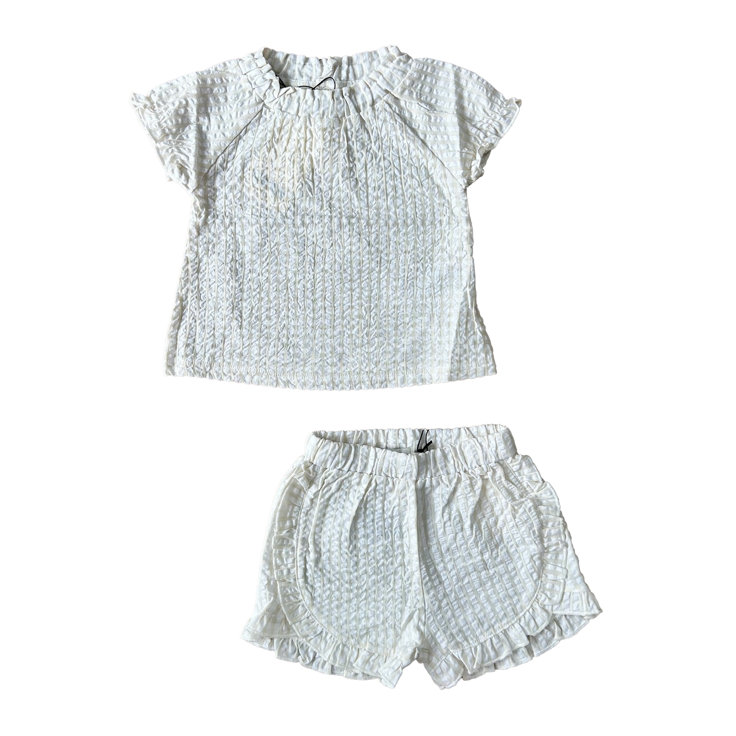 Coordinato quadretti bianco e beige