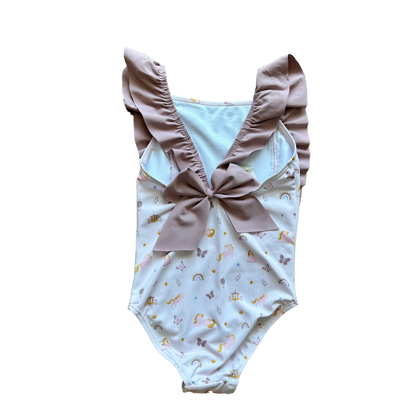 Costume intero rouches e fiocco