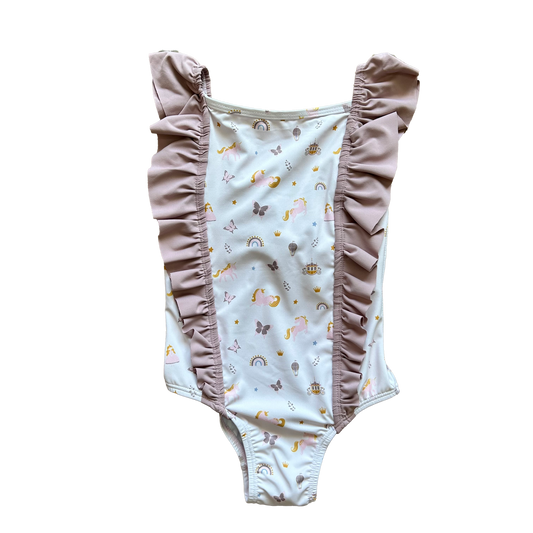 Costume intero rouches e fiocco