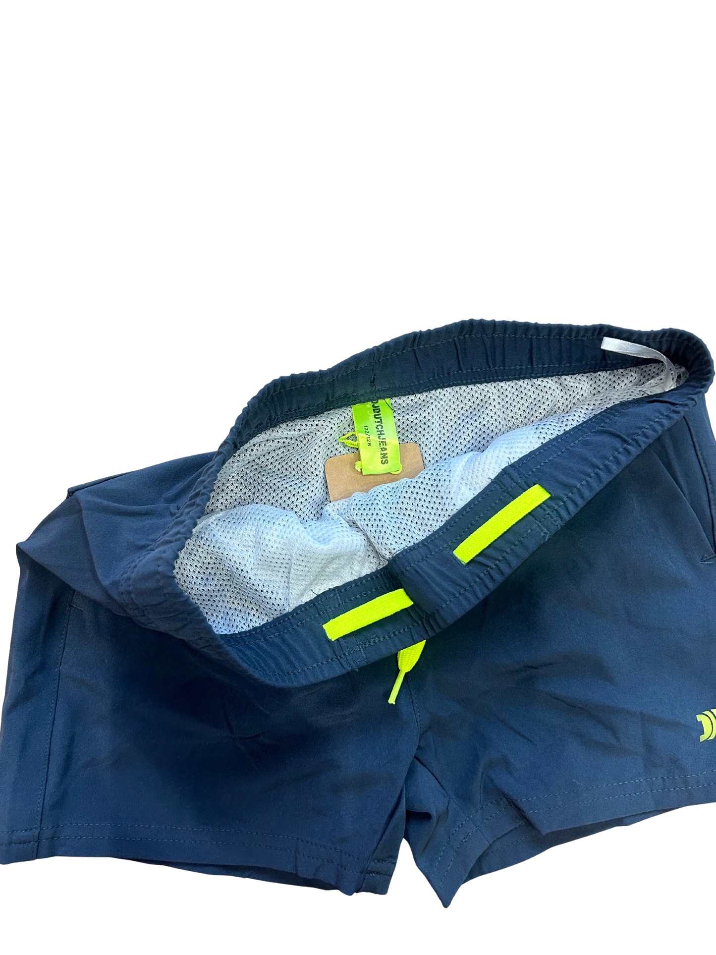 costume a pantaloncino blu con dettaglio fluo per bambino e ragazzo