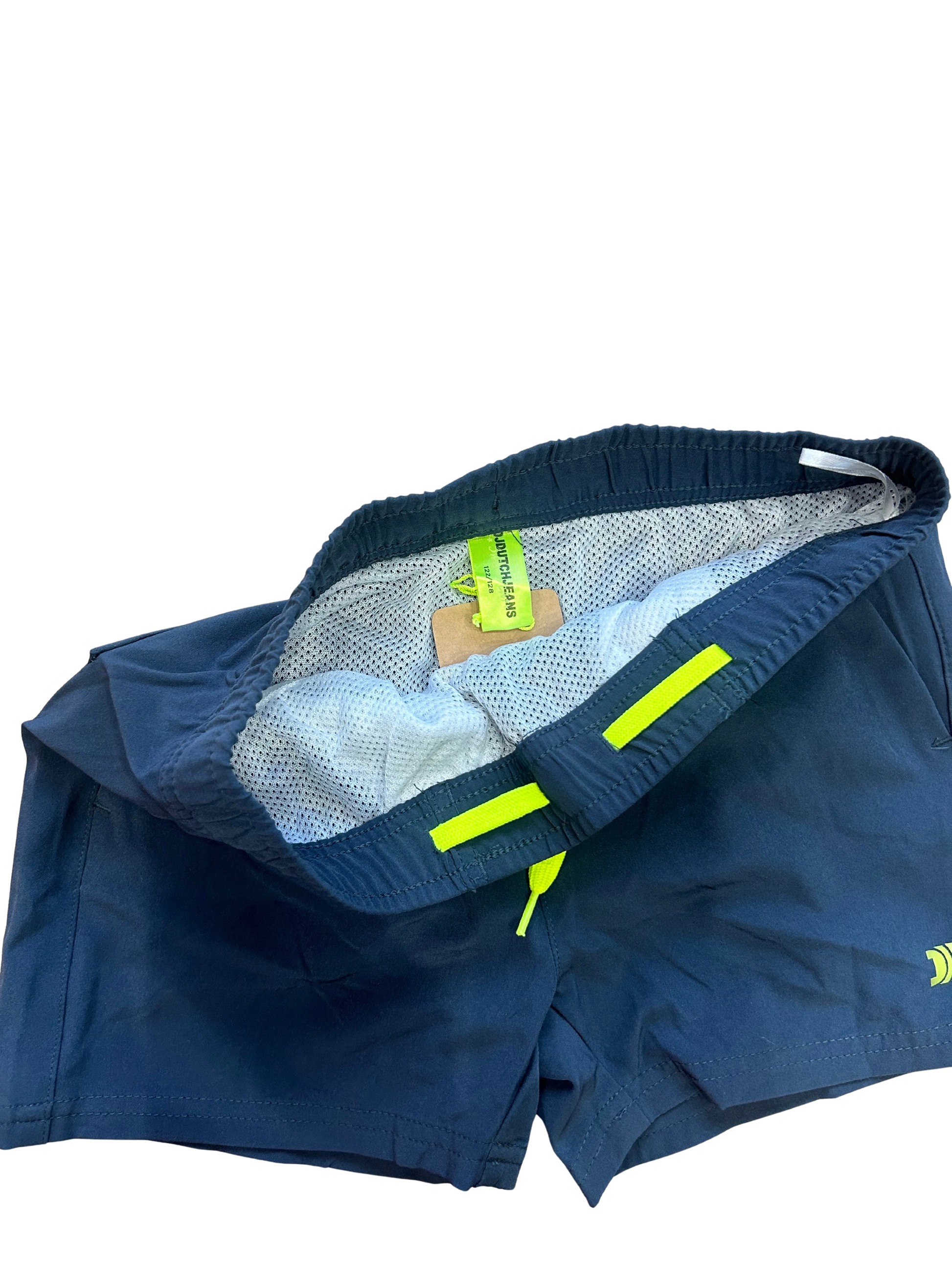 costume a pantaloncino blu con dettaglio fluo per bambino e ragazzo