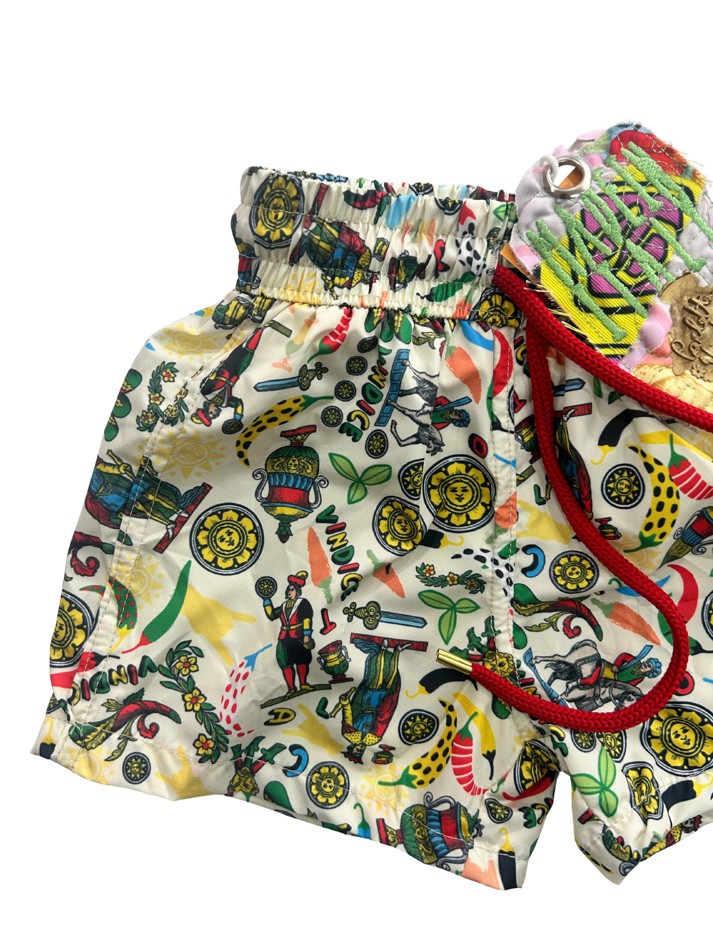 costume a pantaloncino fantasia carte napoletane 
