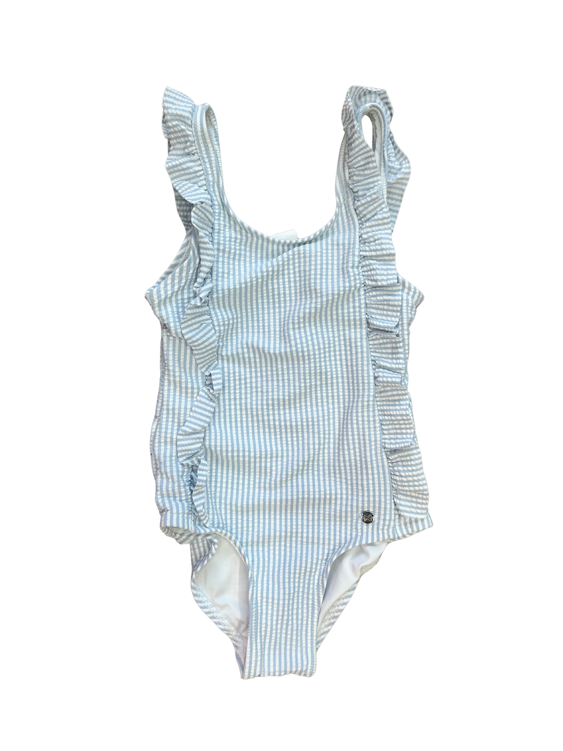 costume a righe intero per bambina