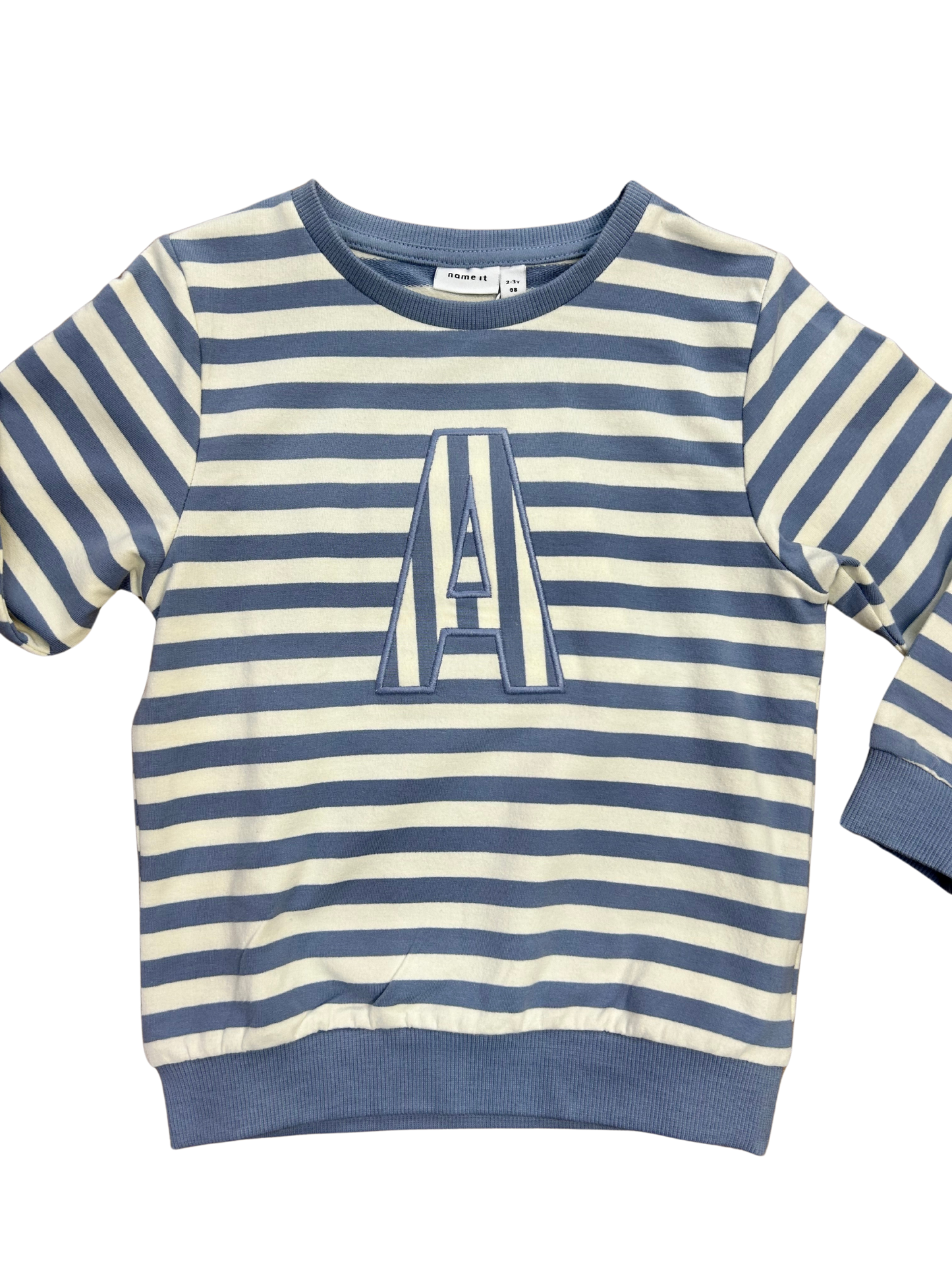 Felpina a righe azzurra