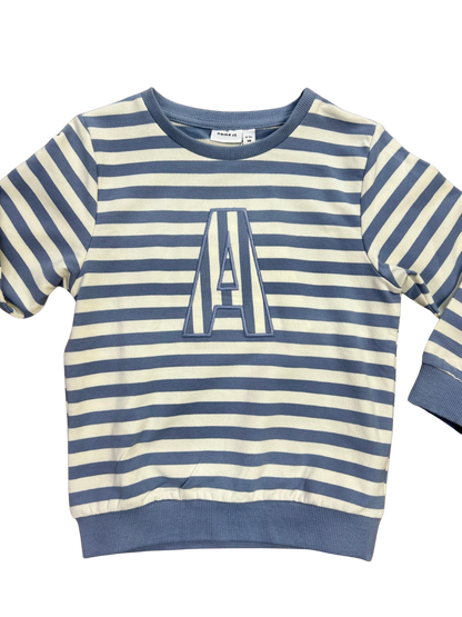 Felpina a righe azzurra