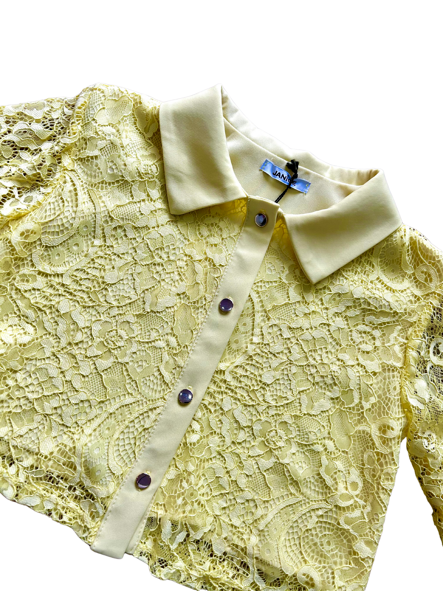 Camicia in pizzo gialla