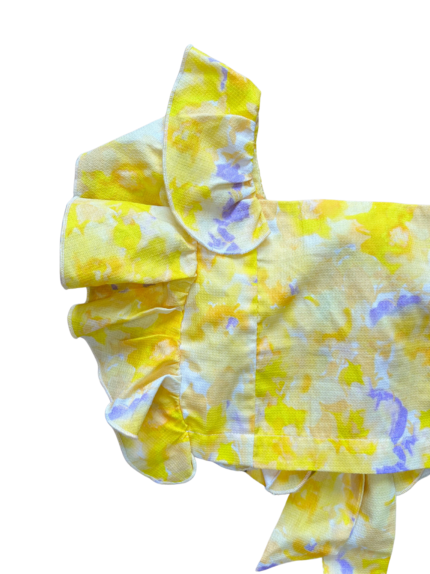 Top giallo con fiocco