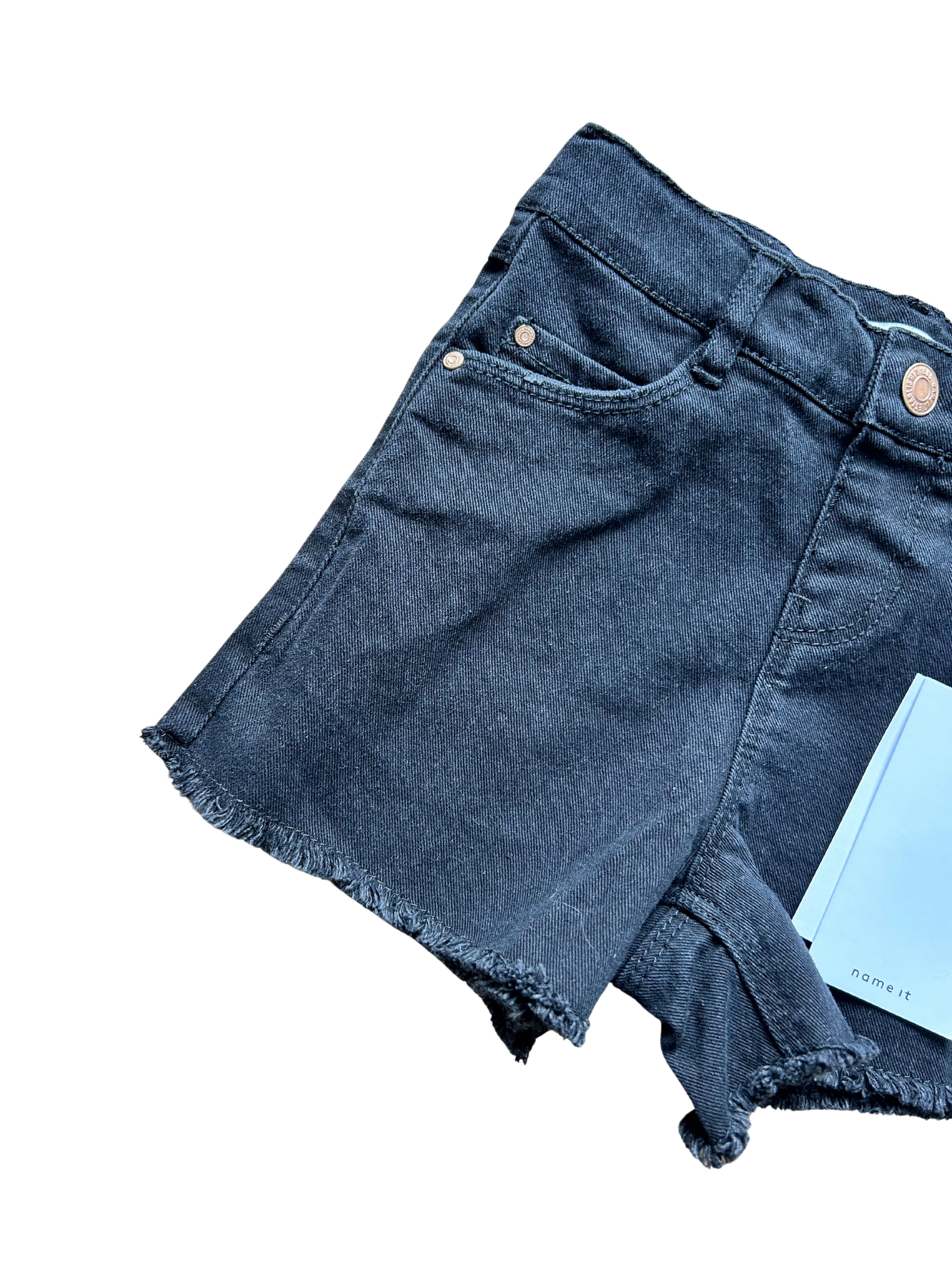 short in jeans nero per bambina e ragazza