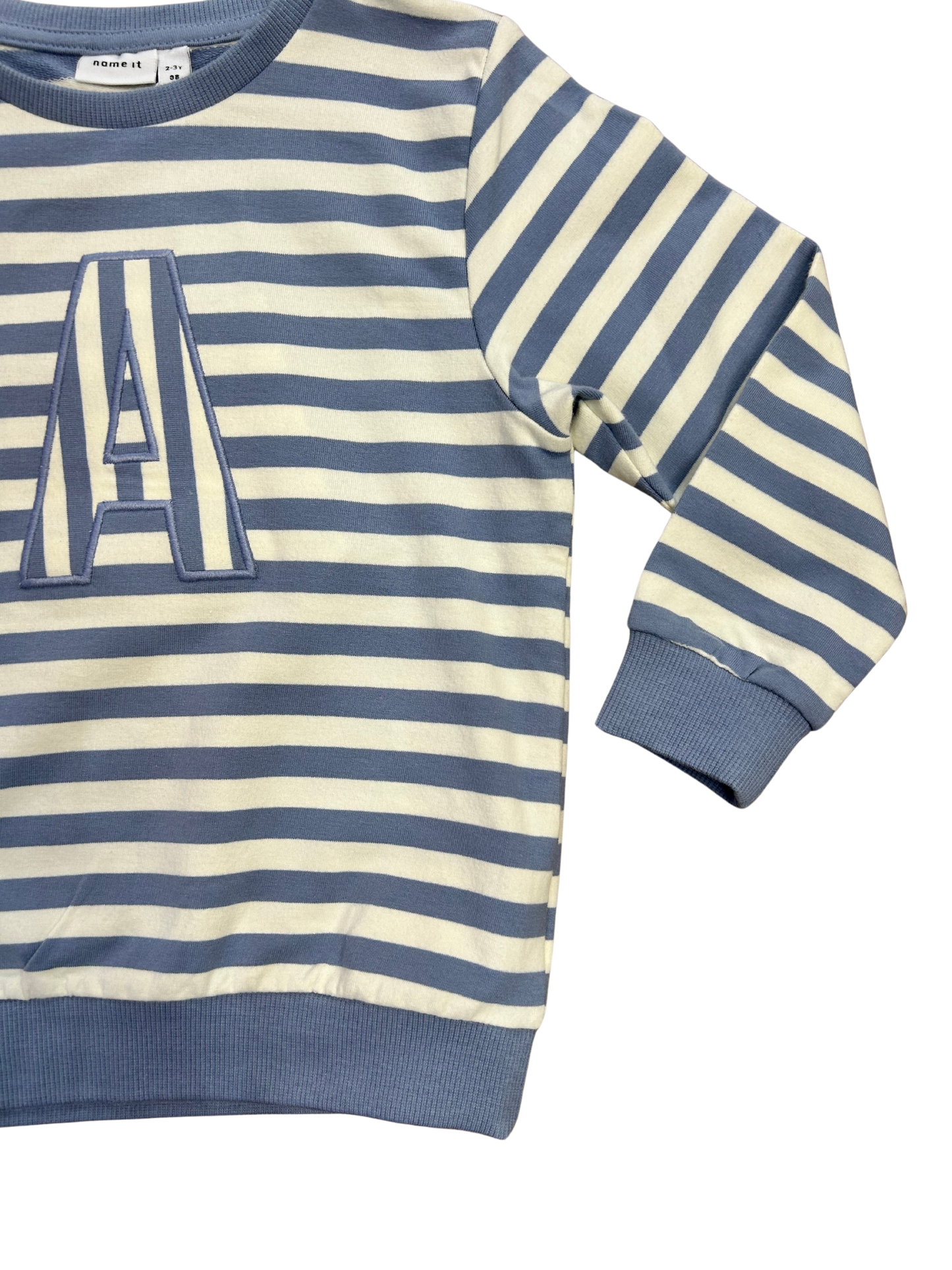 Felpina a righe azzurra