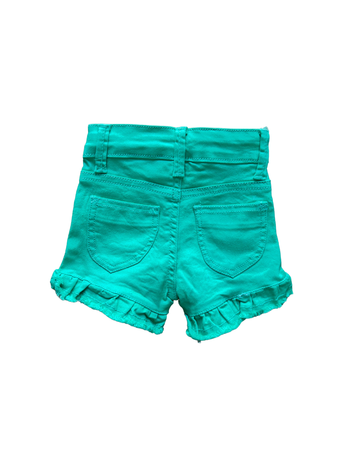 Pantaloncino con rouches verde