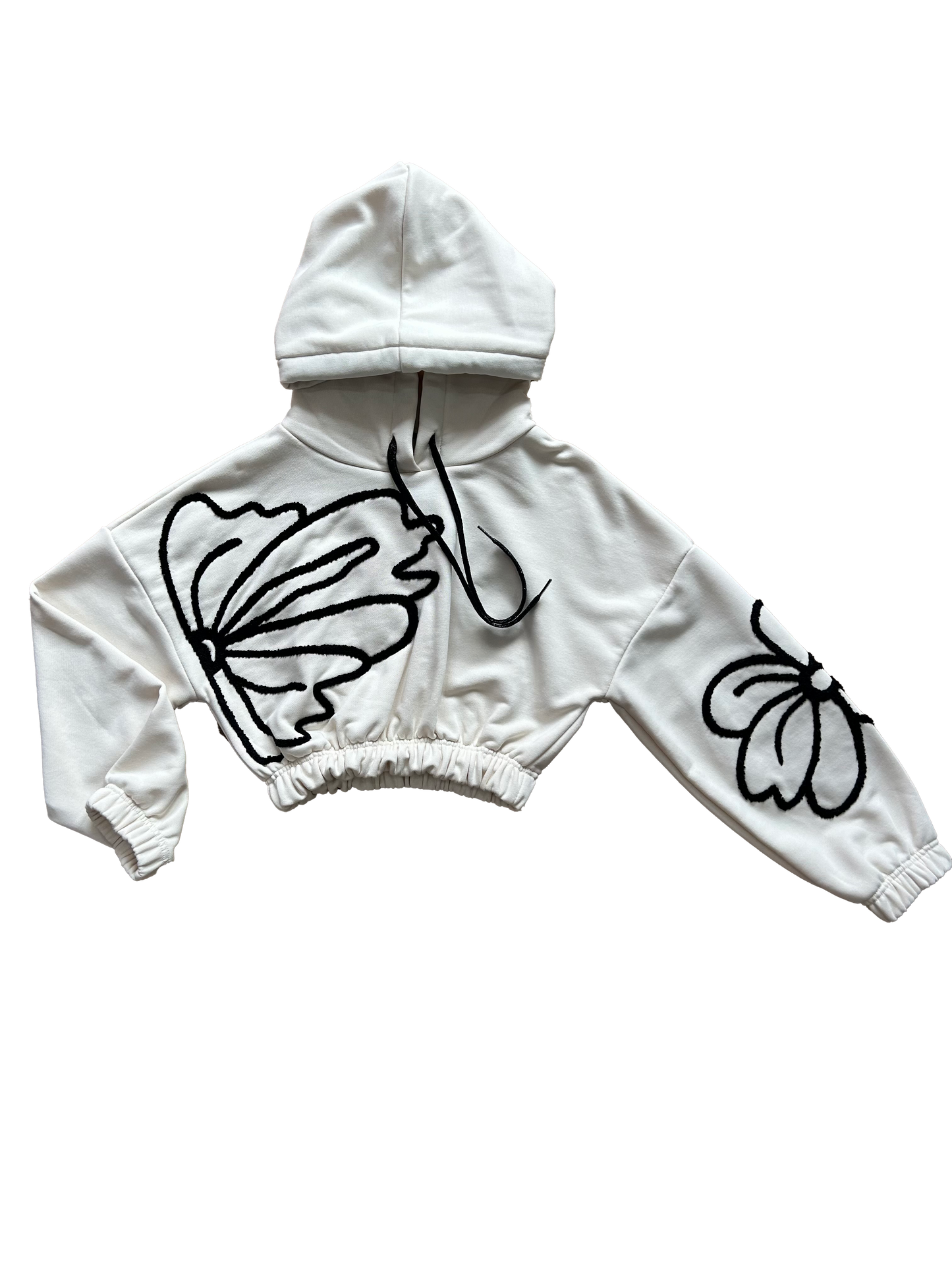 felpa beige janice con ricamo fiore